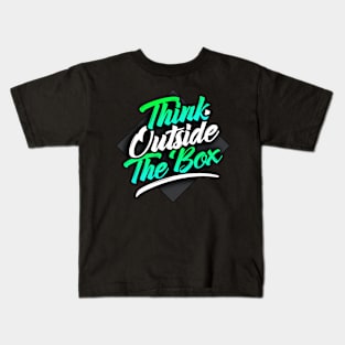 Gradient Think Outside The Box Kids T-Shirt